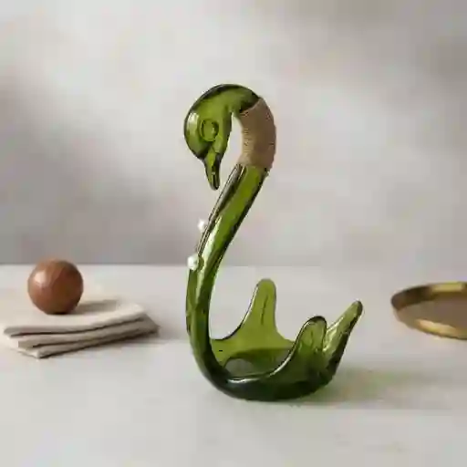 Cisne De Cristal Color Verde (swan)