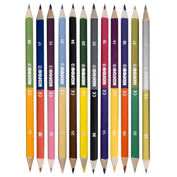 Colores Kores Doble Punta X 12 Unidades 12 X 24