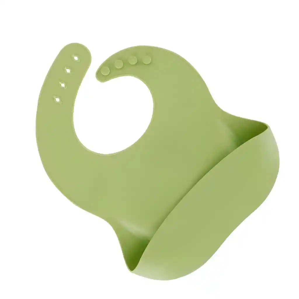 Baberos Para Bebe En Silicona Fácil Lavado Portable Unisex
