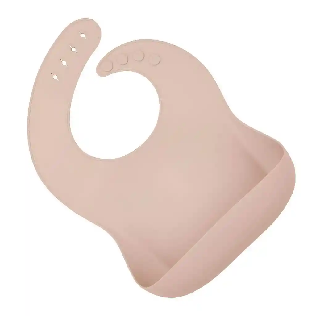 Baberos Para Bebe En Silicona Fácil Lavado Portable Unisex