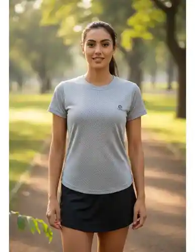 Camiseta De Malla Con Manga