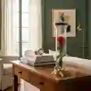 Rosa Artificial Decorativa En Cristal