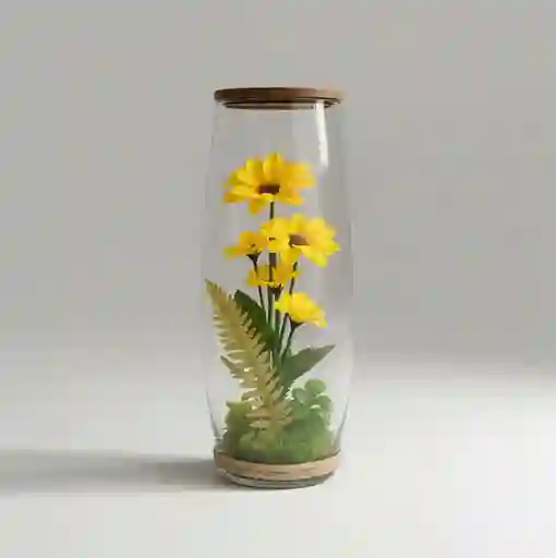 Girasol Artificial Decorativo En Cristal I