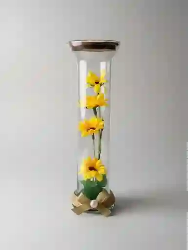 Girasol Artificial Decorativo En Cristal