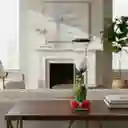 Rosa Blanca Artificial Decorativa En Cristal