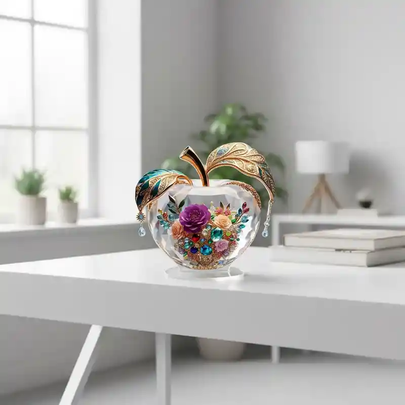 Manzana Dorada En Acrílico