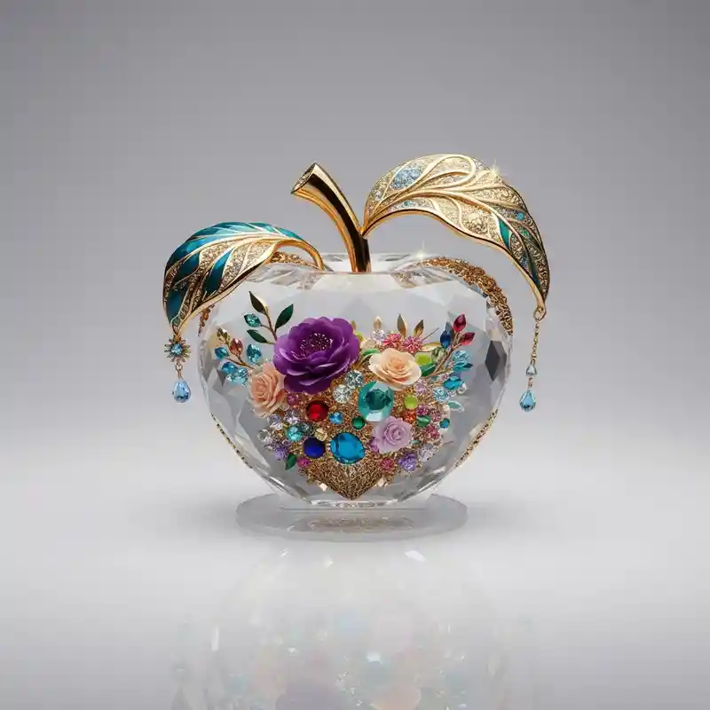 Manzana Dorada En Acrílico