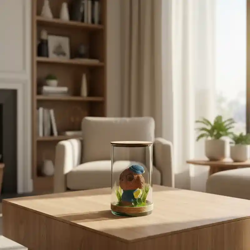 Adorno Perro En Frasco De Vidrio (collie Macho)