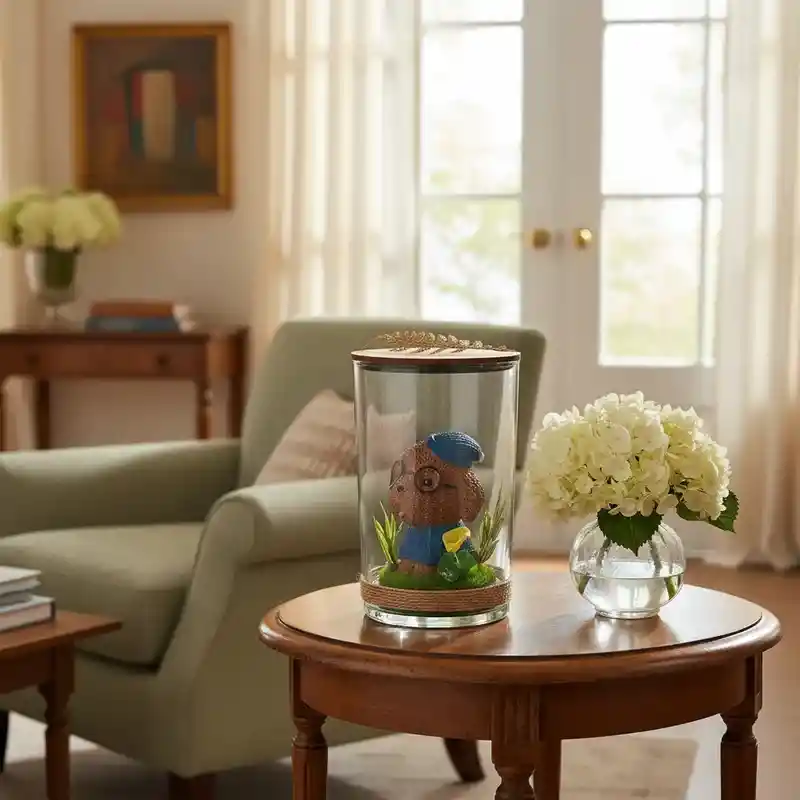 Adorno Perro En Frasco De Vidrio (collie Macho)