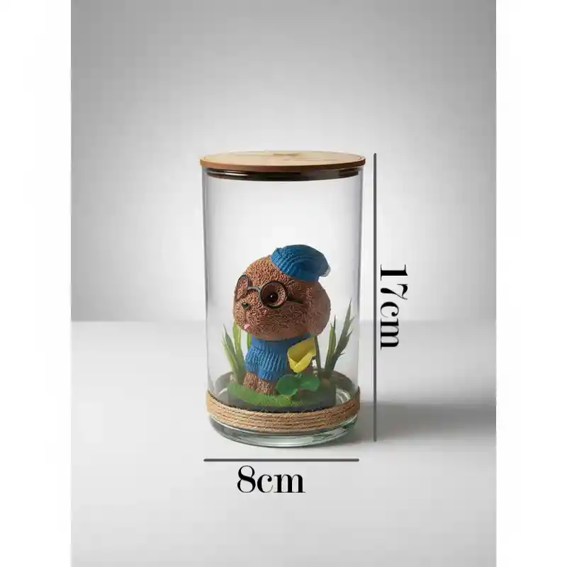 Adorno Perro En Frasco De Vidrio (collie Macho)