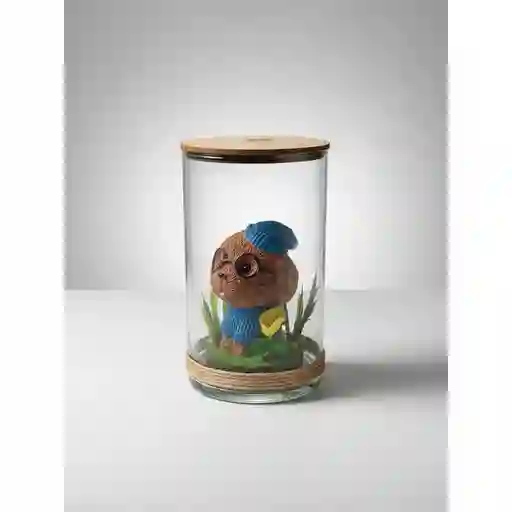 Adorno Perro En Frasco De Vidrio (collie Macho)