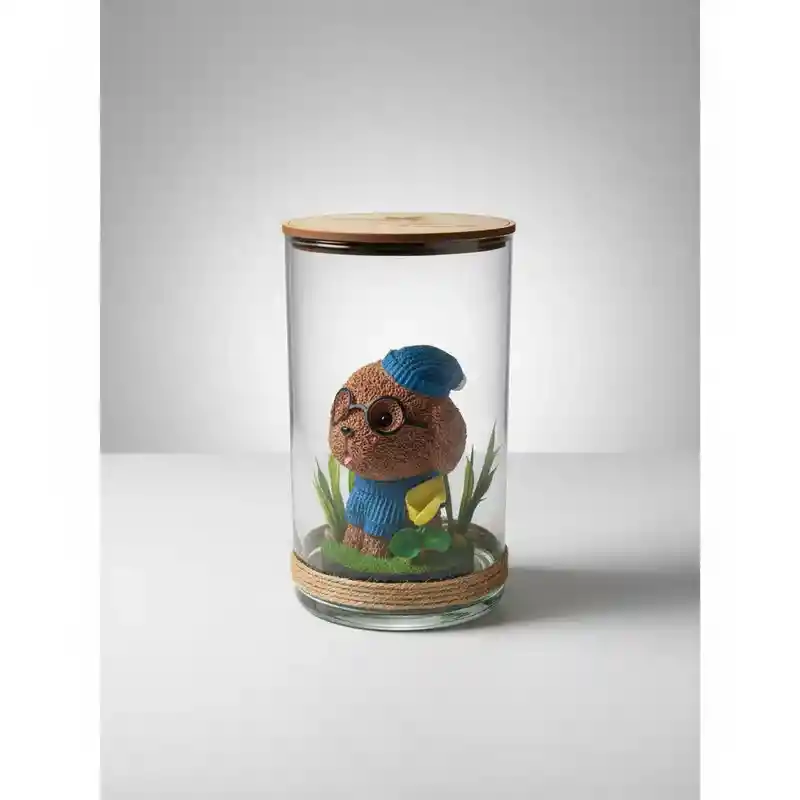 Adorno Perro En Frasco De Vidrio (collie Macho)