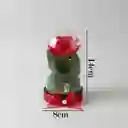 Rosa Roja Artificial Decorativa En Cúpula Acrílica