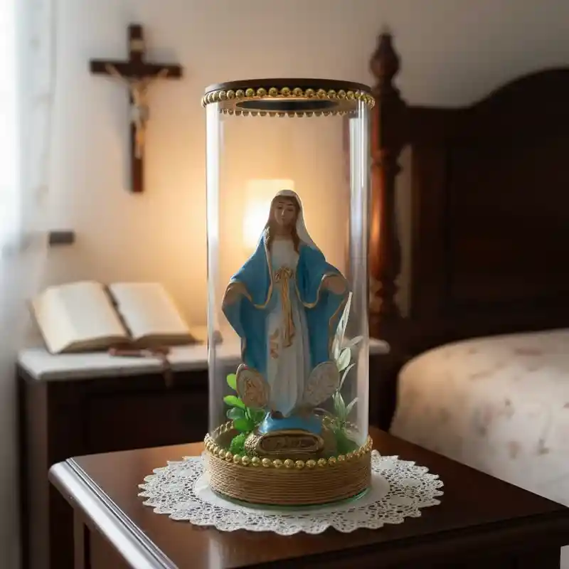 Virgen De La Milagrosa En Frasco De Vidrio