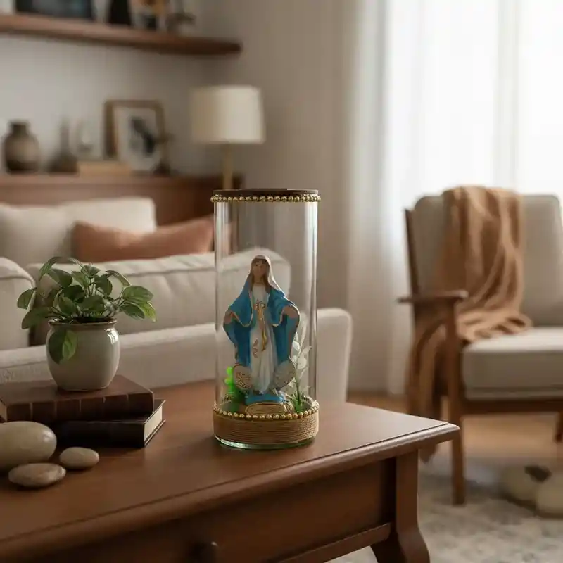 Virgen De La Milagrosa En Frasco De Vidrio