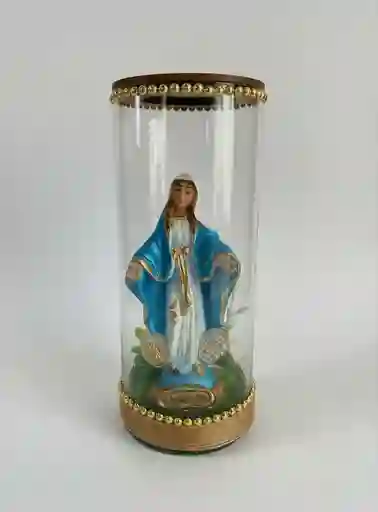 Virgen De La Milagrosa En Frasco De Vidrio