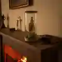 Adorno Virgen Del Carmen En Vaso De Cristal