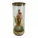 Adorno Virgen Del Carmen En Vaso De Cristal