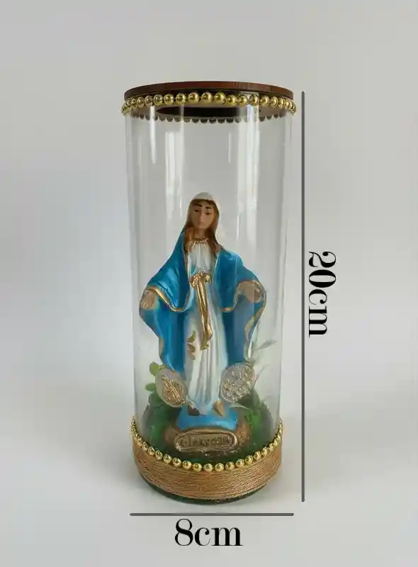 Virgen De La Milagrosa En Frasco De Vidrio