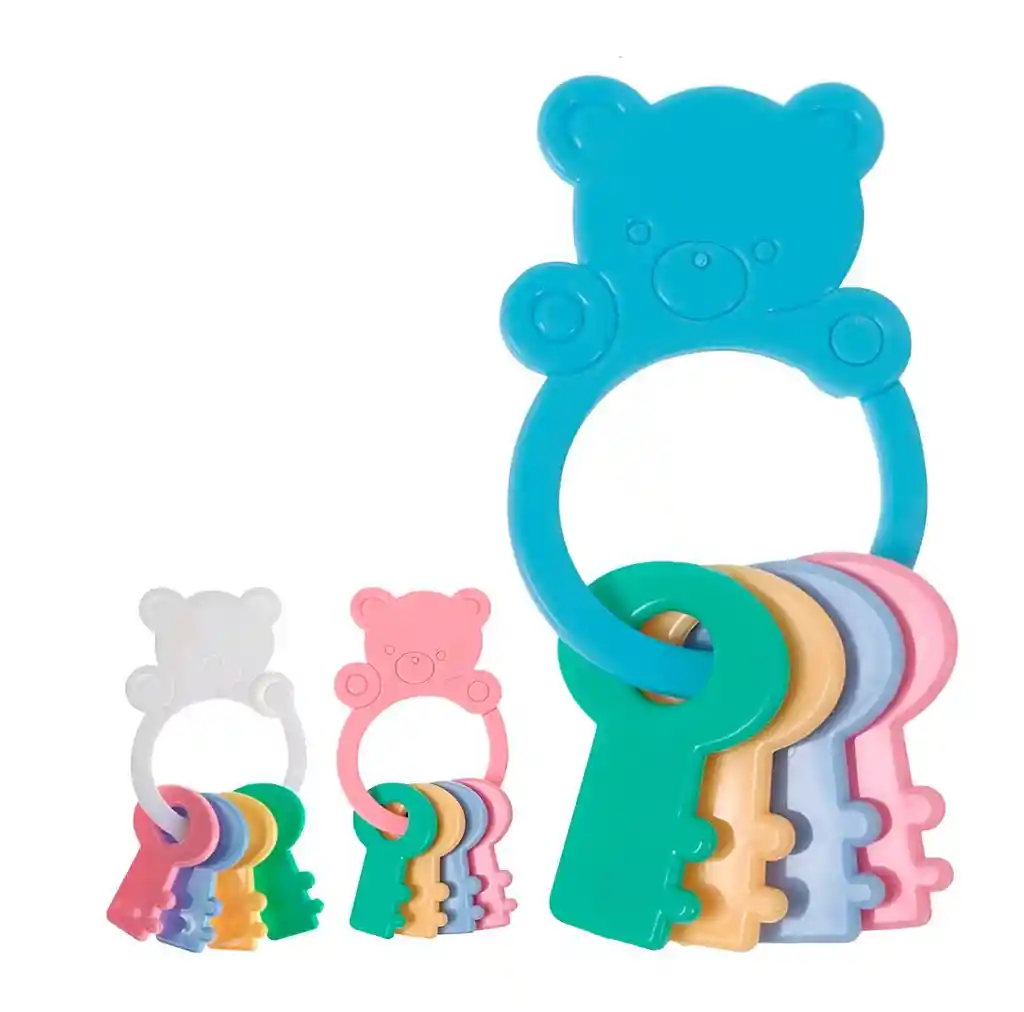 Sonajero Y Mordedor Figuras Llave Oso Bebe Juguete Sensorial