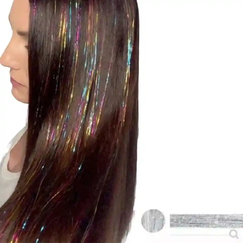 Hilo Chino Plateado Para Cabello