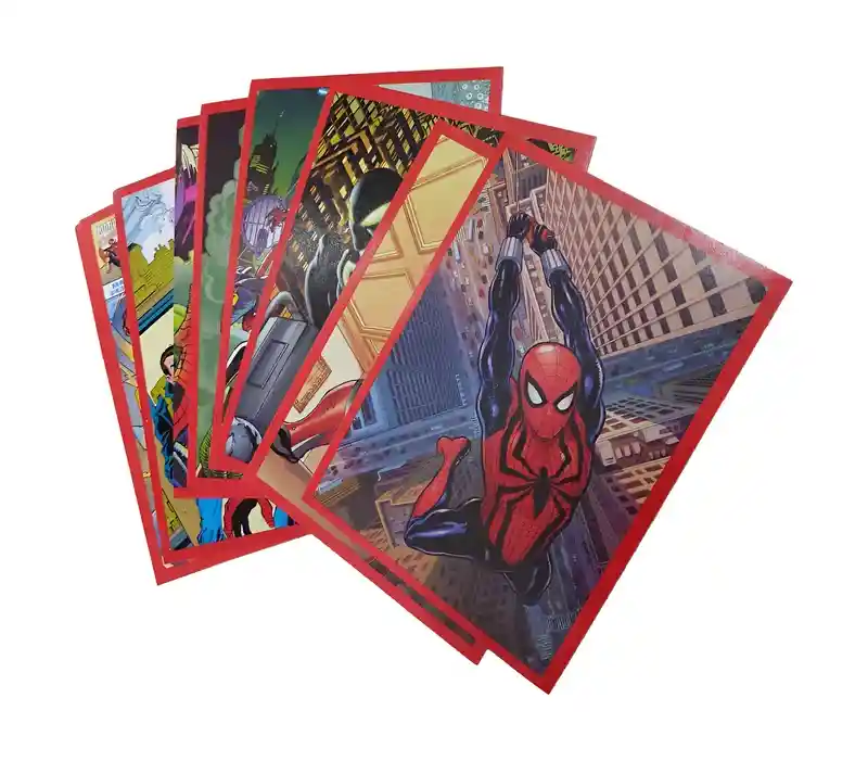 10 Láminas Stickers De Spiderman Variadas Panini Borde Rojo
