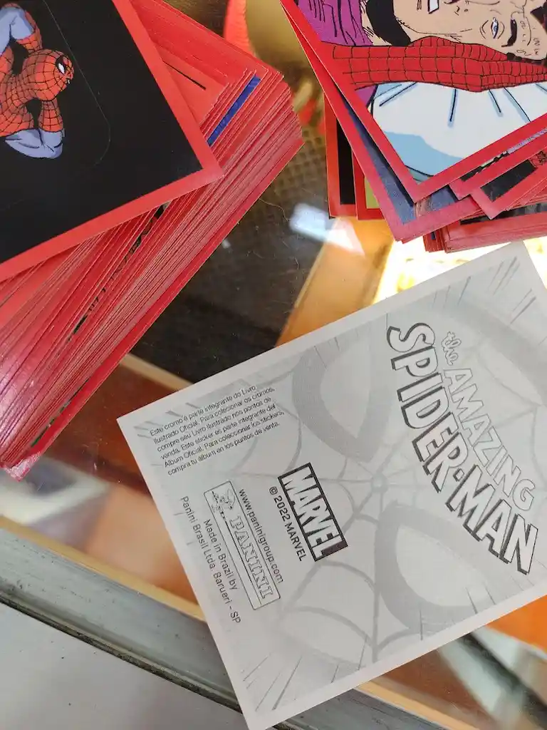 10 Láminas Stickers De Spiderman Variadas Panini Borde Rojo