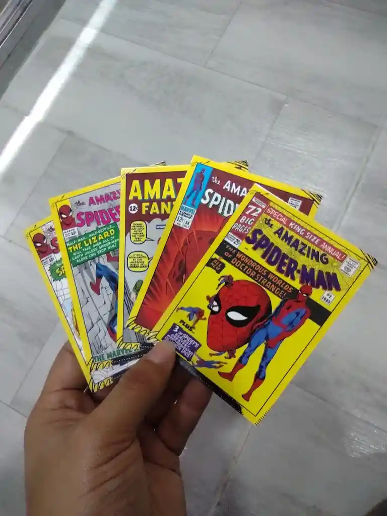 5 Tarjetas Cartas De Spiderman Variadas Panini