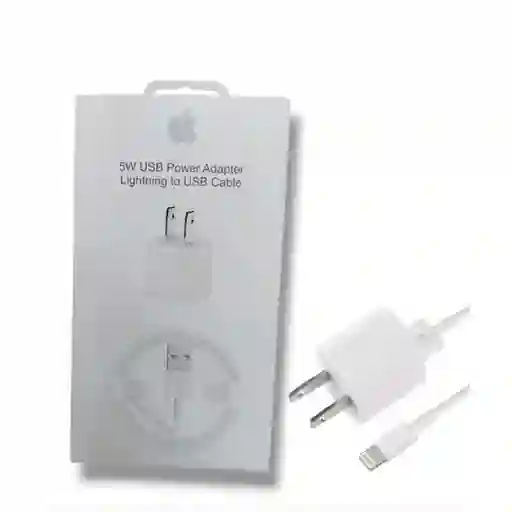 Cargador Iphone 5w Carga Rapida + Cable Lightning Usb