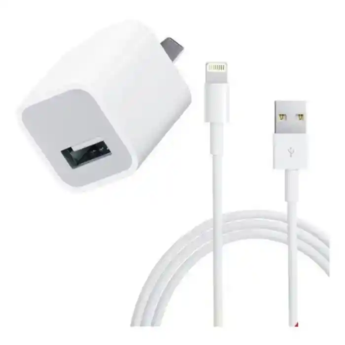 Cargador Iphone 5w Carga Rapida + Cable Lightning Usb