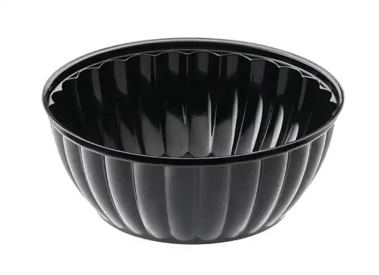 Contenedor Doble Uso 32 Onzas Negro Con Tapa X 5 Unds, Envases Plásticos De 32 Onzas