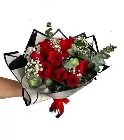 Bouquet De 12 Rosas Rojas