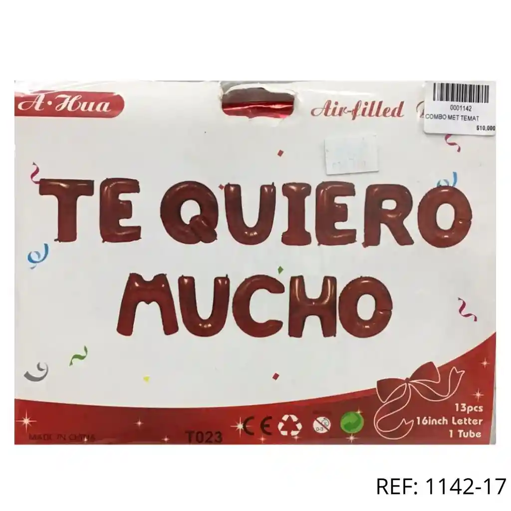 Globos Combo Te Quiero Mucho