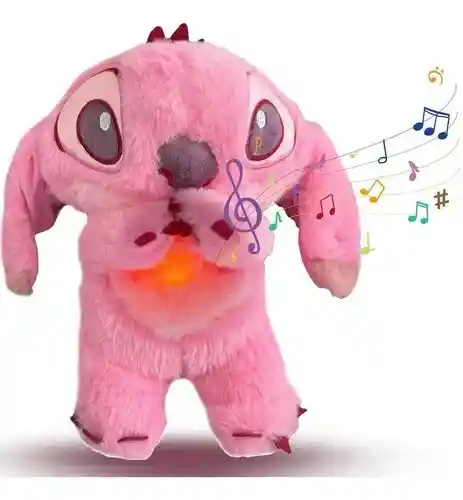 Peluche Angel Novia Stitch Que Respira Con Musica Y Luz
