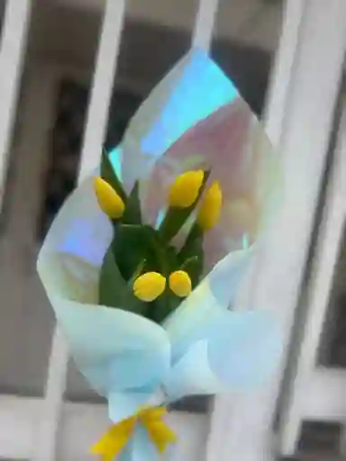 Flores Tulipanes Amarillos X 5 Und