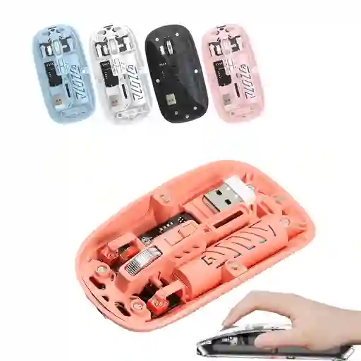 Mouse Inalámbrico Recargable Ultrafino Con Iluminación Led