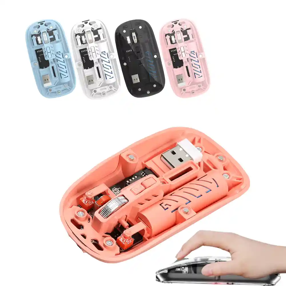 Mouse Inalámbrico Recargable Ultrafino Con Iluminación Led
