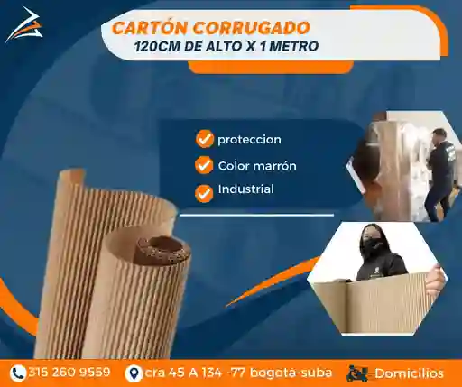 Carton Corrugado 120 Cm De Alto X 1 Metro De Largo Empaque Y Embalaje