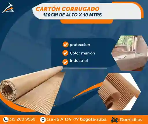 Carton Corrugado 120 Cm Alto X 10 Metros De Largo Empaque Y Embalaje Para Mudanza