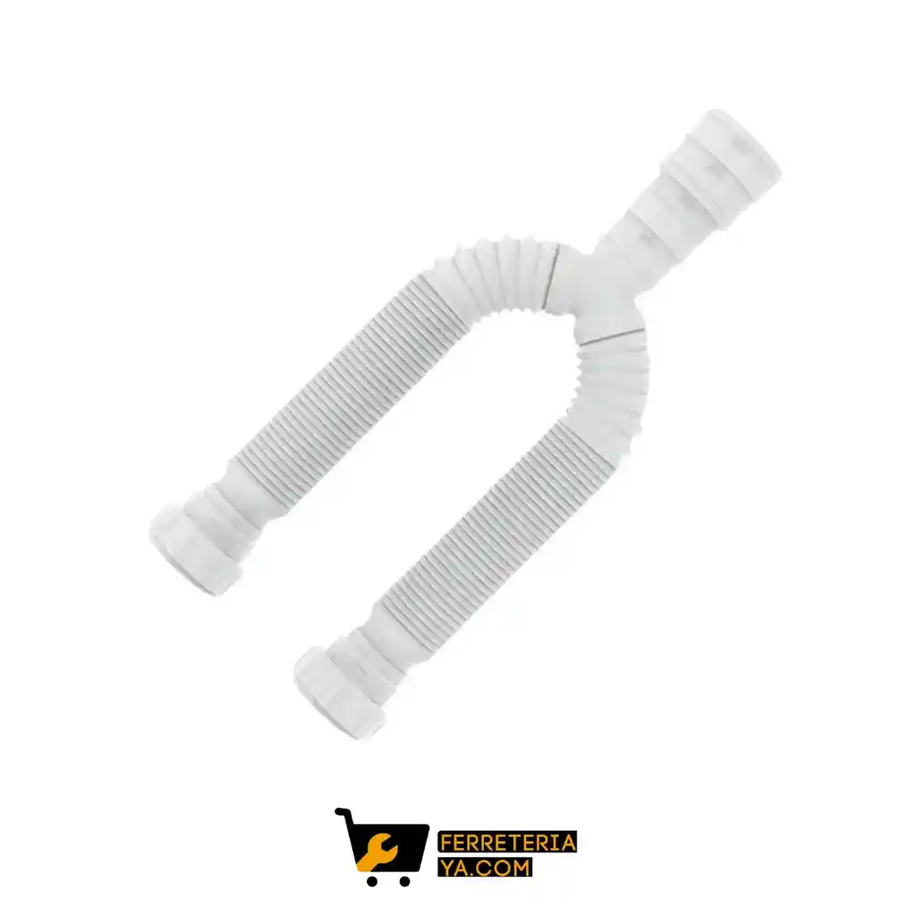 Sifon Acordeon Plastico Blanco Doble