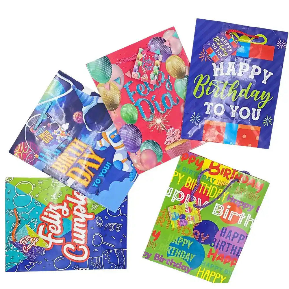 Primavera Bolsa De Regalo Cumpleaños - Mediana