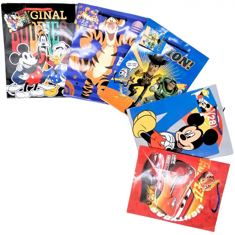 Primavera Bolsa De Regalo Personajes Disney, Niño - Mediana