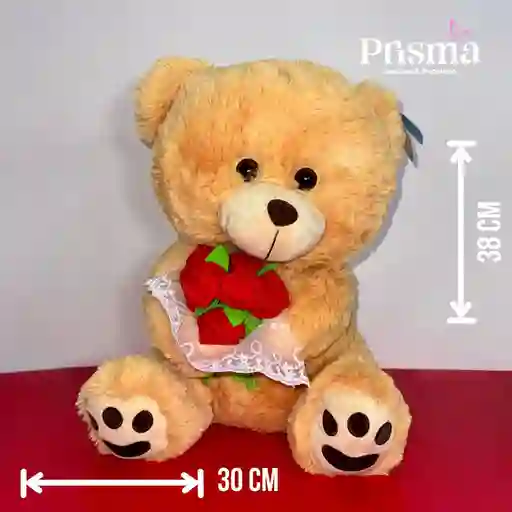 Peluche De Oso Con Flores 38 X 30 Cm
