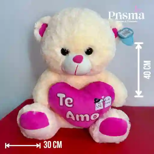 Peluche De Oso Con Corazon 40 X 30 Cm