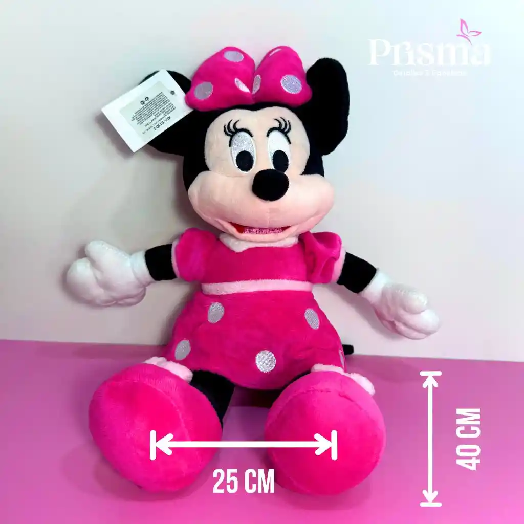 Peluche De Minnie Rosada 40x25 Cm