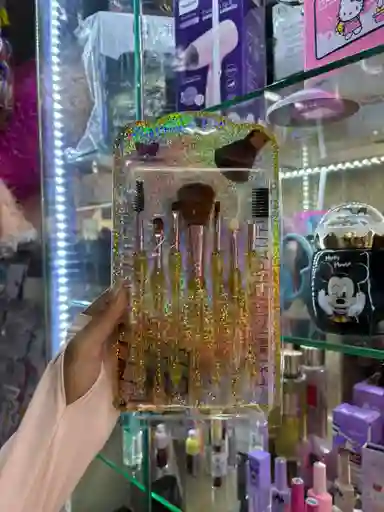 Set De Brochas Brillantes Cerdas Suaves Para Rostro X 7 Make Brush