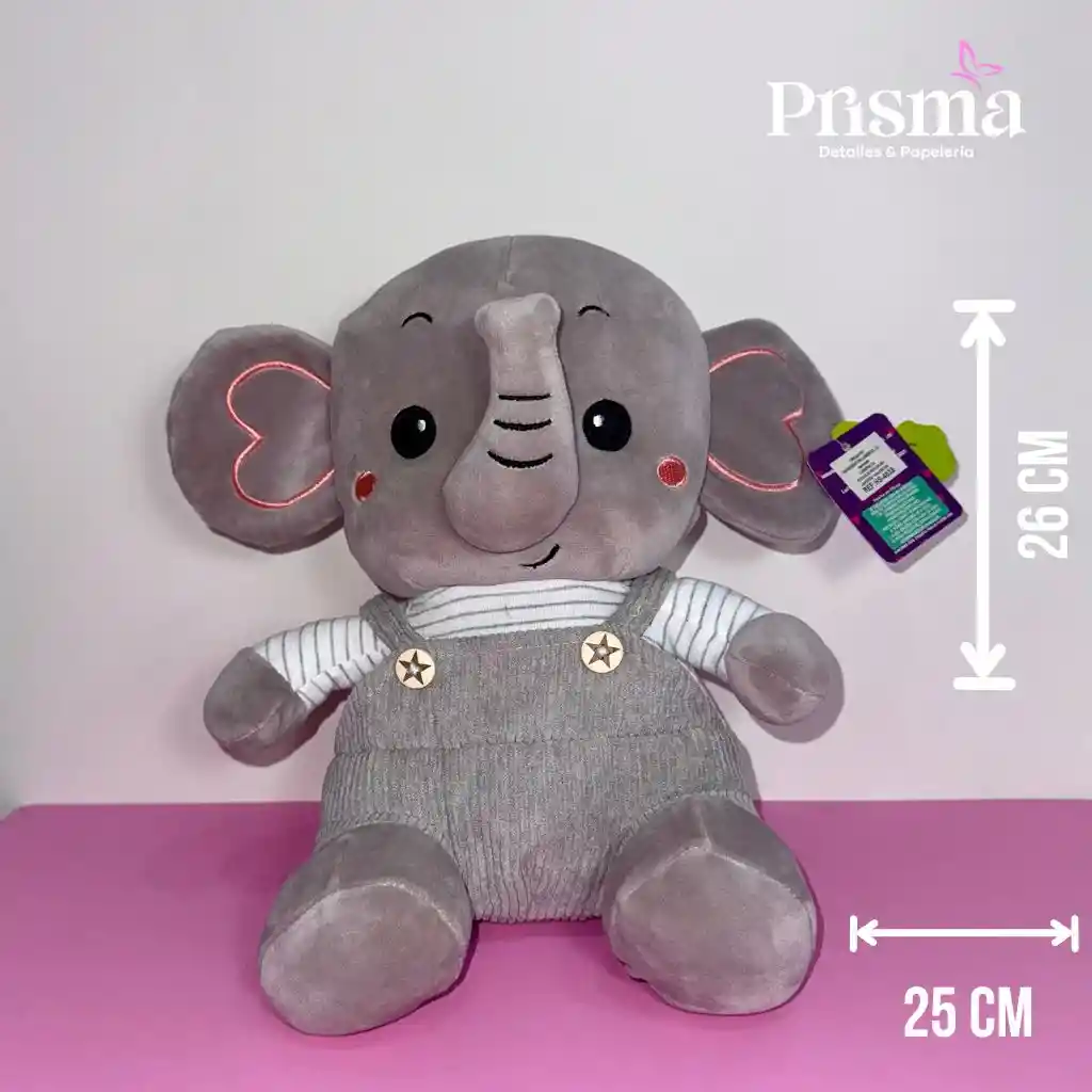 Peluche De Elefante 26x25 Cm