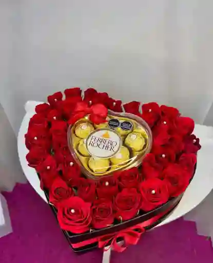 Cajas De Rosas Con Chocolates