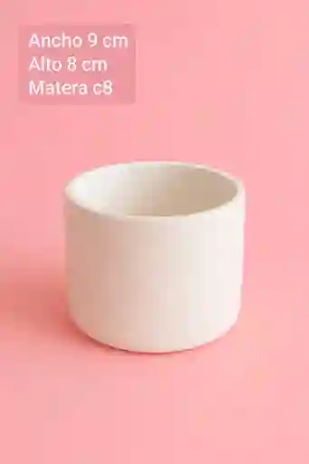 Matera C8 Blanca Pequeña En Ceramica