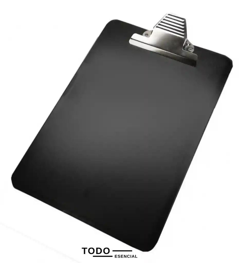 Tabla De Apoyo Tamaño Oficio Broche Metal Negro